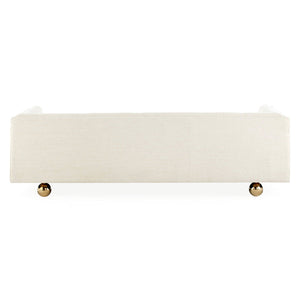 Brass Ball Feet Tufted Sofa | Jonathan Adler Claridge | Oroa.com