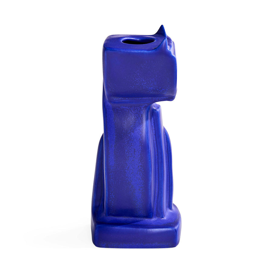 Blue Glazed Stoneware Vase | Jonathan Adler Cobalt Cat | Oroa.com