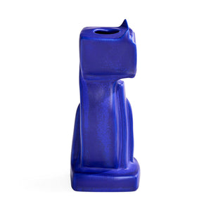 Blue Glazed Stoneware Vase | Jonathan Adler Cobalt Cat | Oroa.com