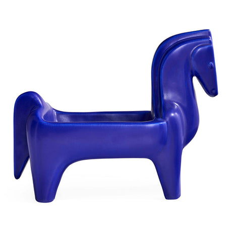 Blue Stoneware Bowl | Jonathan Adler Cobalt Horse | Oroa.com