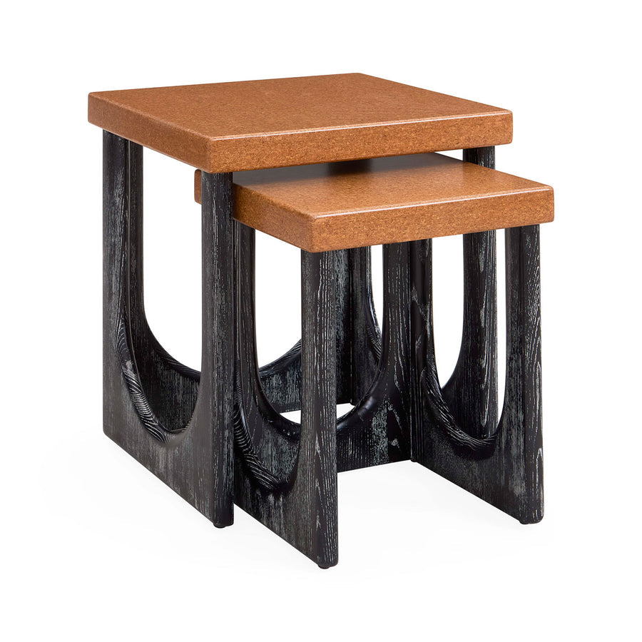 Brushed Oak Nesting Coffee Tables (2) | Jonathan Adler Coliseum | Oroa.com