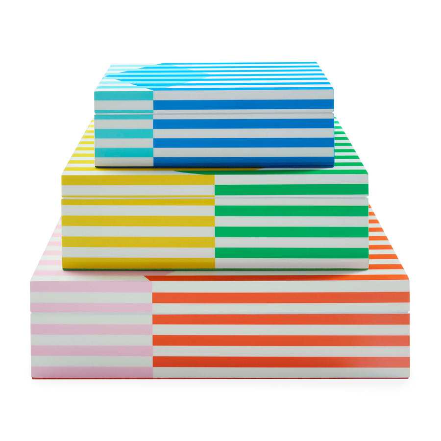 Multicolored Stripes Lacquer Box S | Jonathan Adler Copenhagen | Oroa.com