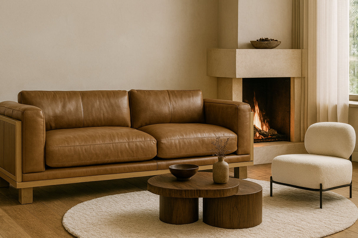 brown leather sofa - www.oroa.com