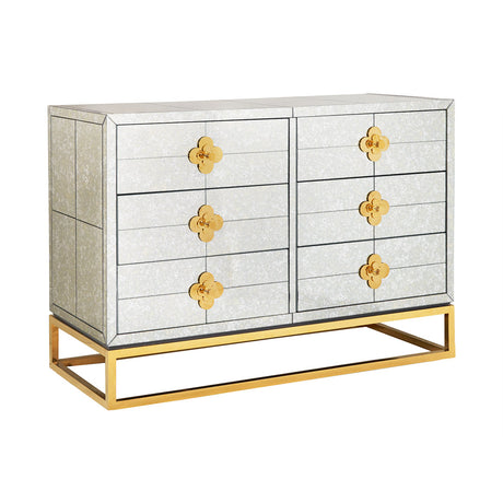 Antique Mirror 6-Drawer Dresser | Jonathan Adler Delphine