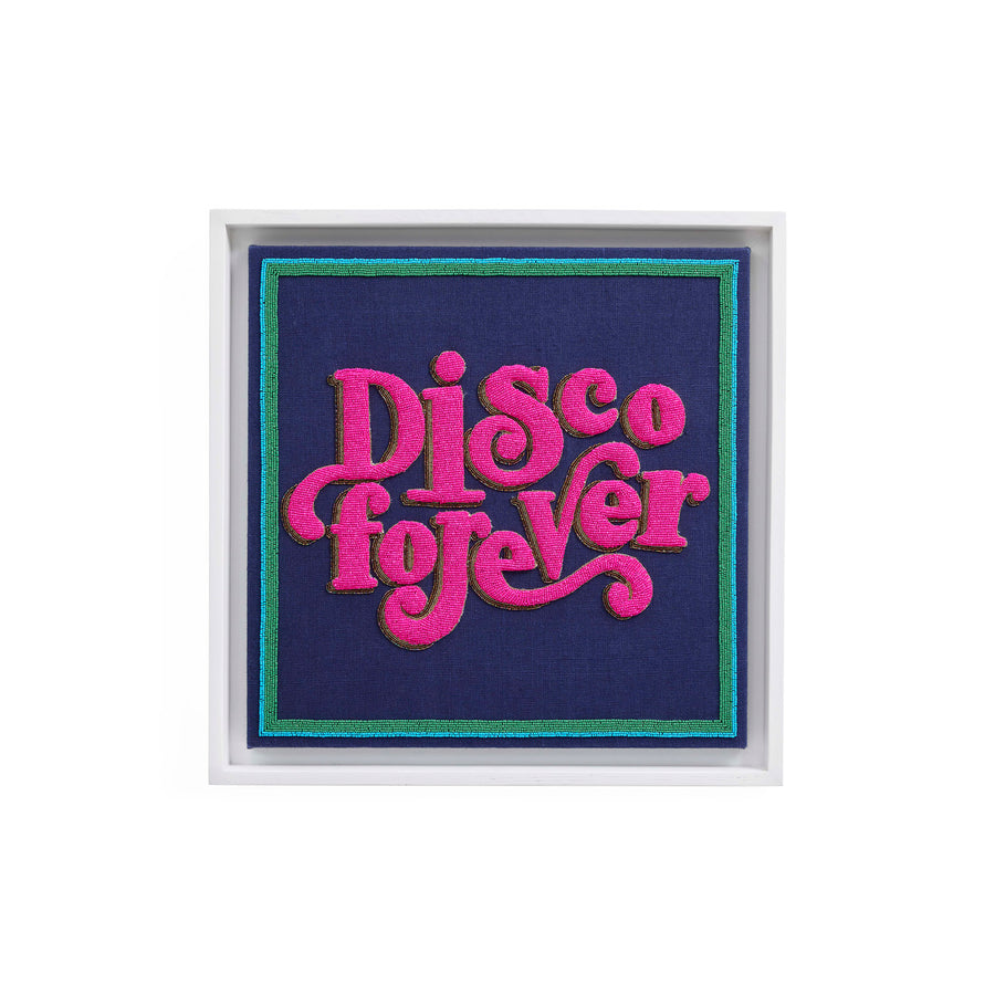 Hand-beaded Linen Wall Art | Jonathan Adler Disco Forever | Oroa.com