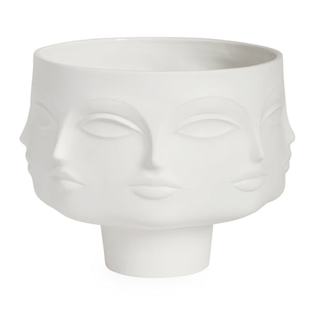 Matte Porcelain Face Pedestal Bowl | Jonathan Adler Dora Maar | Oroa.com