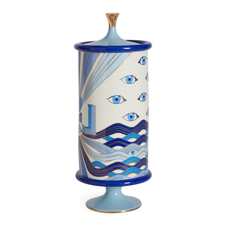 Blue-Toned Porcelain LSD Canister | Jonathan Adler Druggist