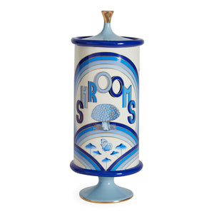 Blue-Toned Porcelain Shrooms Canister | Jonathan Adler Druggist | Oroa.com