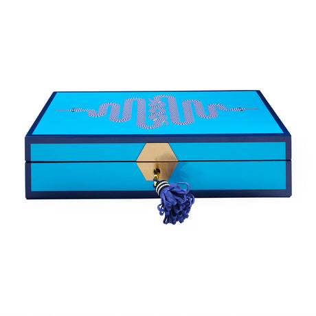 Blue Lacquer Jewelry Box | Jonathan Adler Eden | Oroa.com