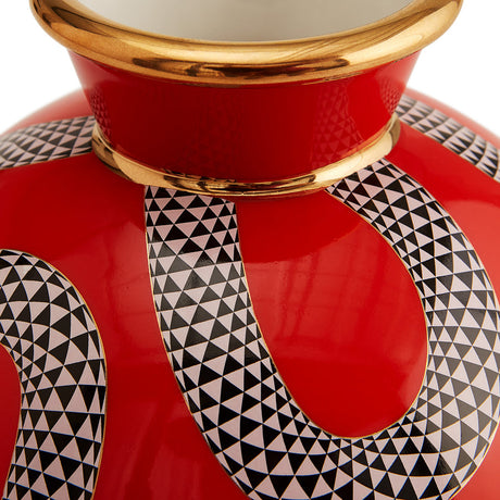 Red Porcelain Round Vase | Jonathan Adler Eden | Oroa.com