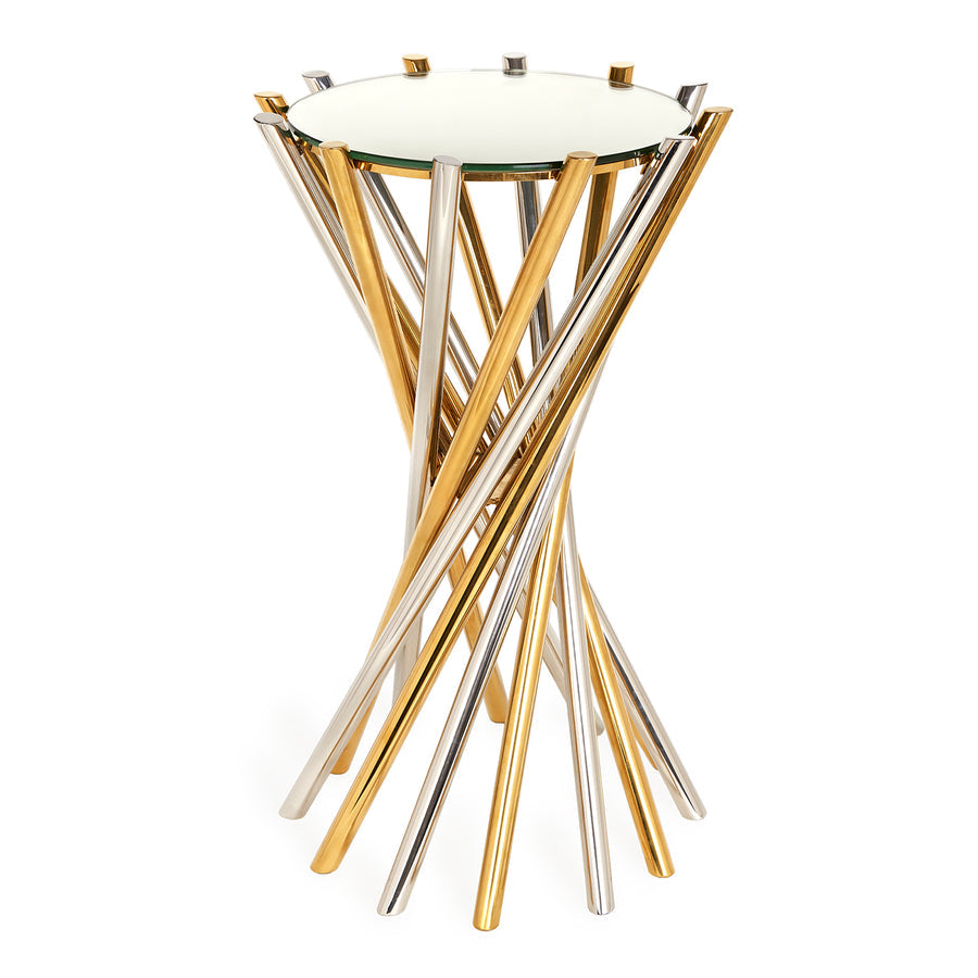 Mirrored Glass Accent Table | Jonathan Adler Electrum | Oroa.om