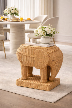 Modern European furniture - Rattan Elephant End Table - www.oroa.com
