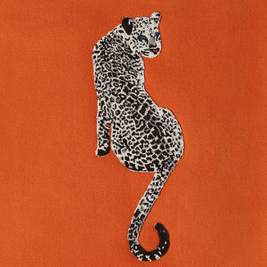 Bead Embroidered Orange Throw | Jonathan Adler Leopard | Oroa.com