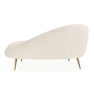Sloped-Back Bouclé Chaise | Jonathan Adler Ether | Oroa.com