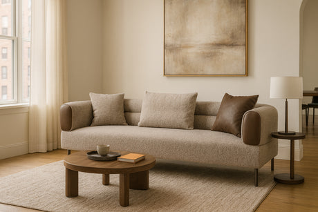 modern fabric and leather sofa - www.oroa.com