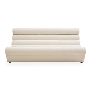 White Bouclé Channeled Slipper Sofa | Jonathan Adler Futura | Oroa.com