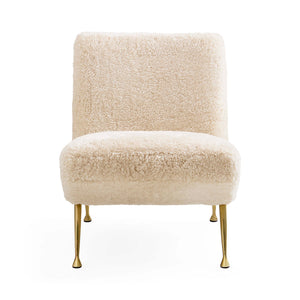 White Shearling Slipper chair | Jonathan Adler Gainsbourg | Oroa.com