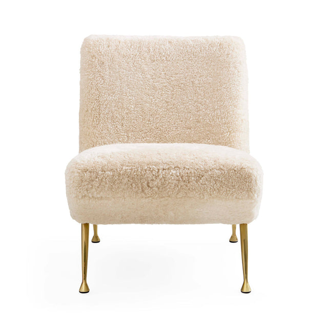 White Shearling Slipper chair | Jonathan Adler Gainsbourg | Oroa.com