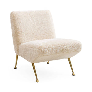 White Shearling Slipper chair | Jonathan Adler Gainsbourg | Oroa.com