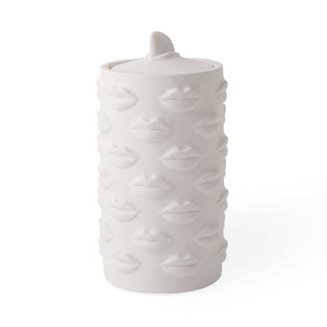 Embossed Lips Porcelain Cookie Jar | Jonathan Adler Gala | Oroa.com