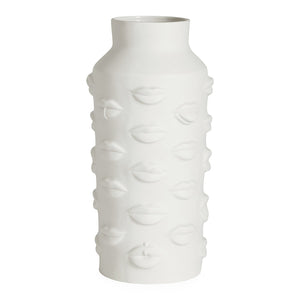 Lips Embossed Porcelain Vase L | Jonathan Adler Gala