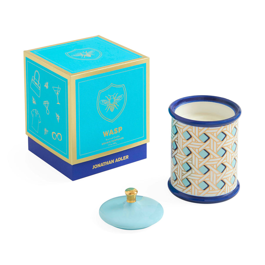 Porcelain Canister Candle | Jonathan Adler Gilded Wasp | Oroa.com