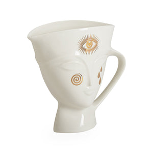 Gilded Porcelain Pitcher | Jonathan Adler Giuliette | Oroa.com