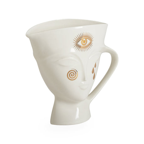 Gilded Porcelain Pitcher | Jonathan Adler Giuliette | Oroa.com