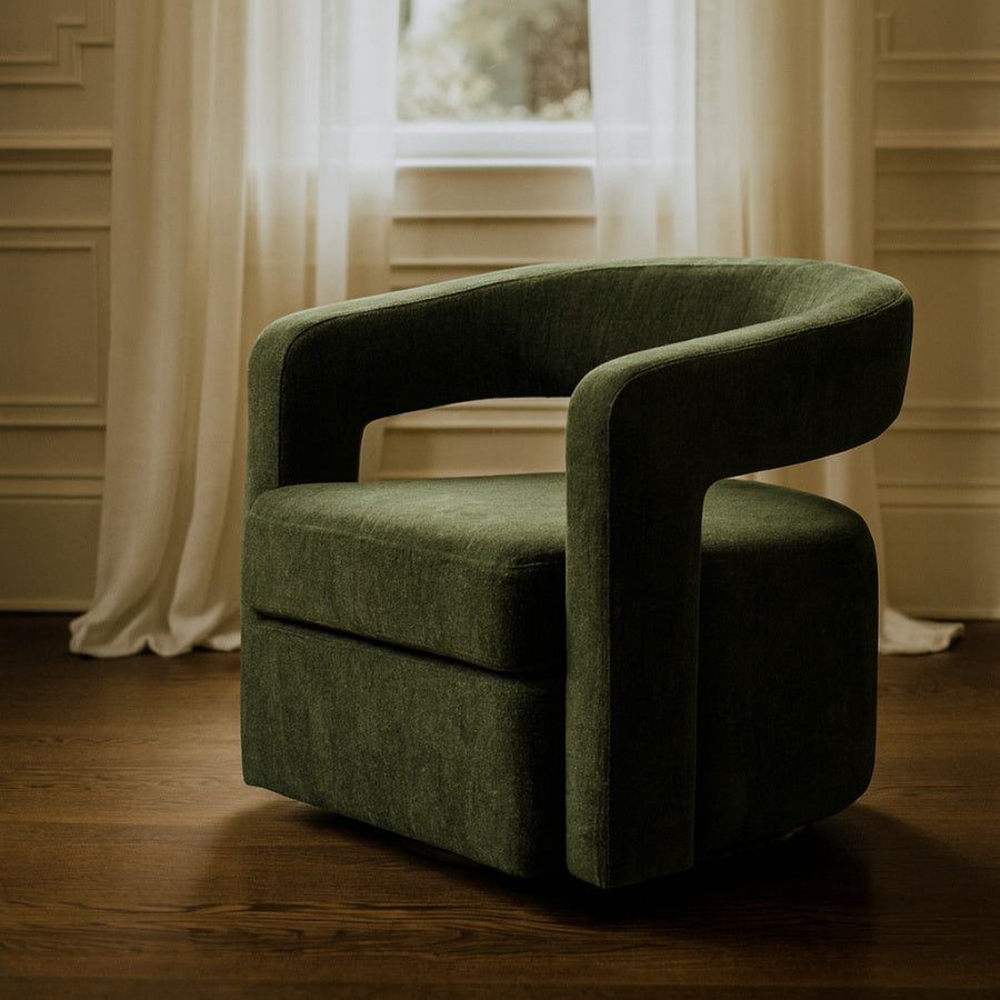Green Swivel Accent Chair | OROA Modern Ryan