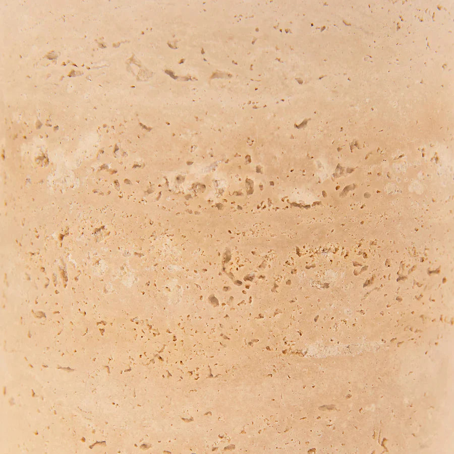 Cylindrical Travertine Table Lamp | Jonathan Adler Halo | Oroa.com