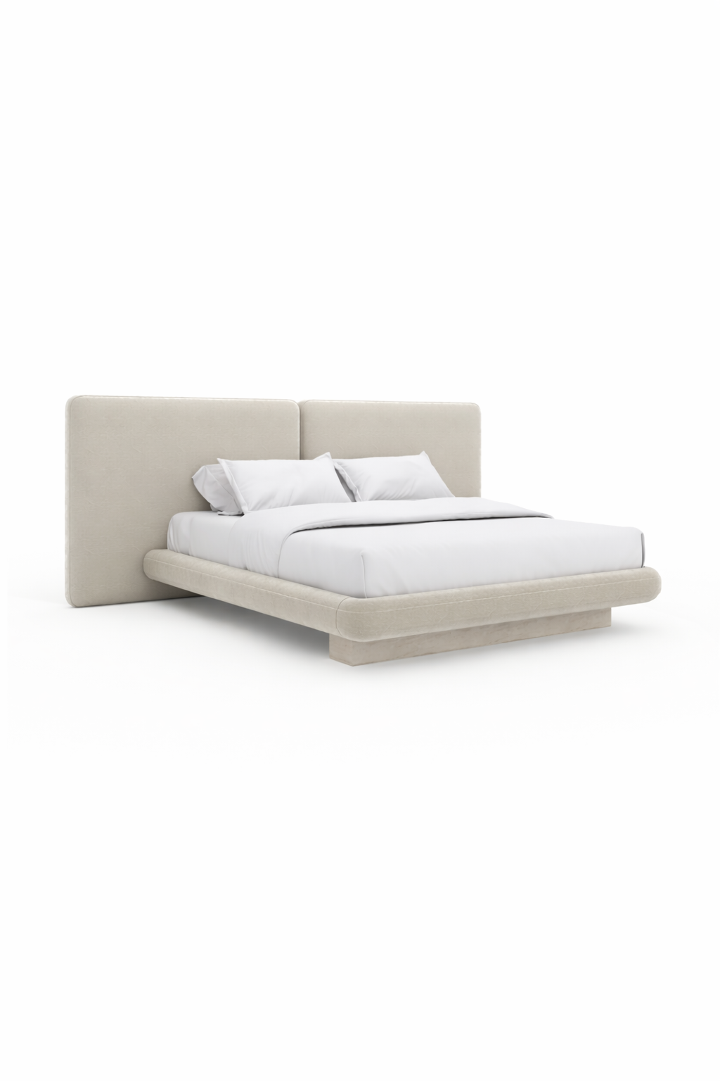 Ivory Velvet 2-Panel King Bed | Caracole Overlap
