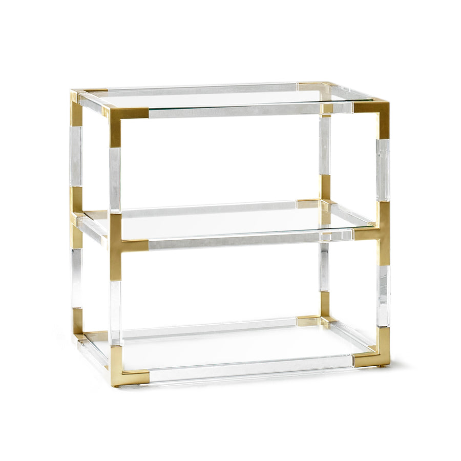   Two-Tier Glass Side Table | Oroa.com