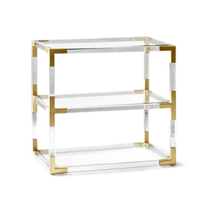   Two-Tier Glass Side Table | Oroa.com