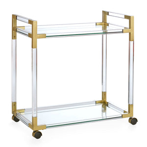Round Glass Bar Cart | Jonathan Adler Jacques | Oroa.com