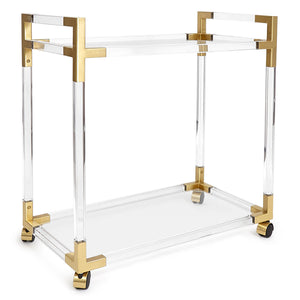 Round Glass Bar Cart | Jonathan Adler Jacques | Oroa.com