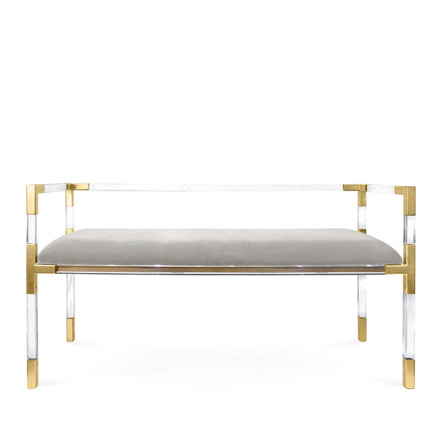 Gray Velvet Bench | Jonathan Adler Jacques | Oroa.com