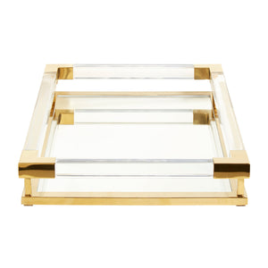 Clear Acrylic Rectangular Tray | Jonathan Adler Jacques | Oroa.com