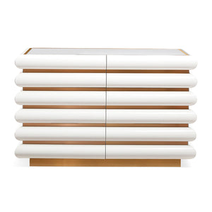 Ivory Glass 6-Drawer Dresser | Jonathan Adler Kiki | Oroa.com