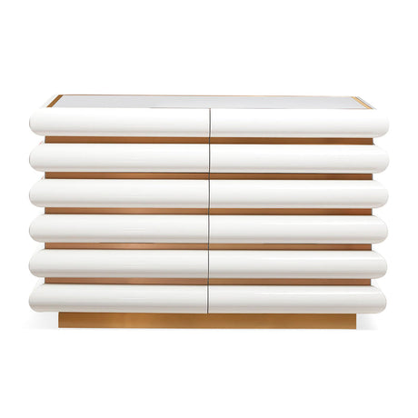 Ivory Glass 6-Drawer Dresser | Jonathan Adler Kiki | Oroa.com