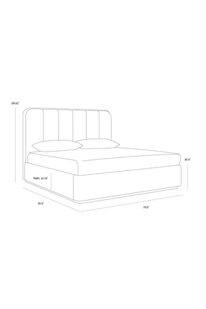 Modern European furniture - Channel Tufted Bed - www.oroa.com