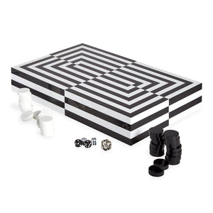 Black & White Backgammon Set | Jonathan Adler Op Art | Oroa.com