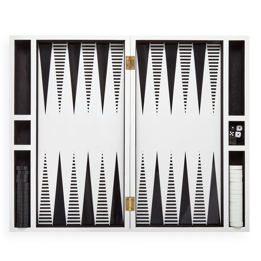 Black & White Backgammon Set | Jonathan Adler Op Art | Oroa.com