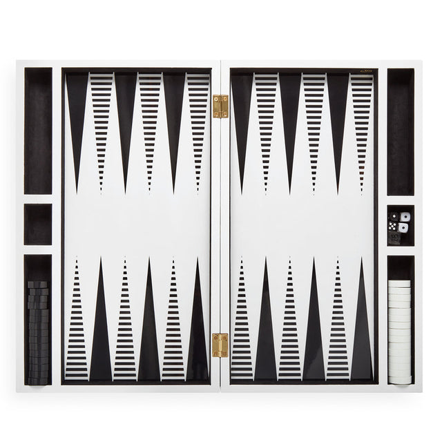 Black & White Backgammon Set | Jonathan Adler Op Art | Oroa.com