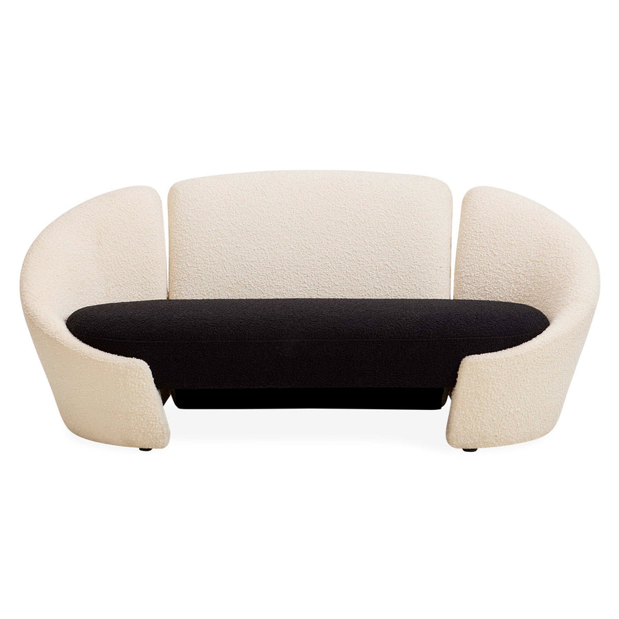 Two-Toned Bouclé Curved Sofa | Jonathan Adler Marais | Oroa.com