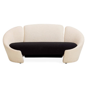 Two-Toned Bouclé Curved Sofa | Jonathan Adler Marais | Oroa.com