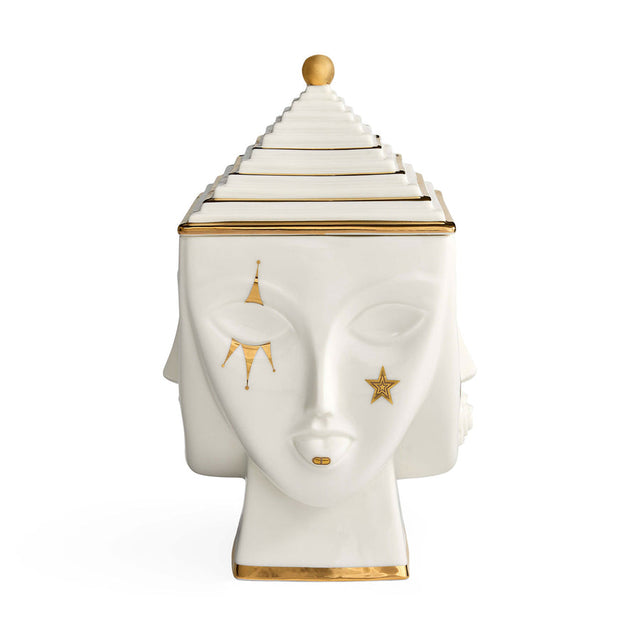 Porcelain Face Sculpture Ice Bucket | Jonathan Adler Masquerade | Oroa.com