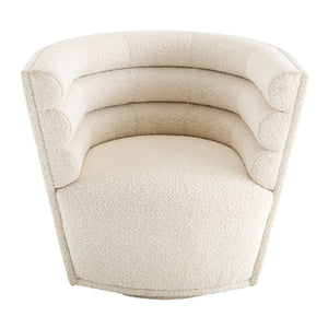 Channeled Bouclé Swivel Club Chair | Jonathan Adler Maxime | Oroa.com