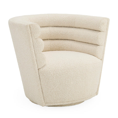Channeled Bouclé Swivel Club Chair | Jonathan Adler Maxime | Oroa.com