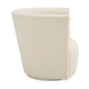 Channeled Bouclé Swivel Club Chair | Jonathan Adler Maxime | Oroa.com
