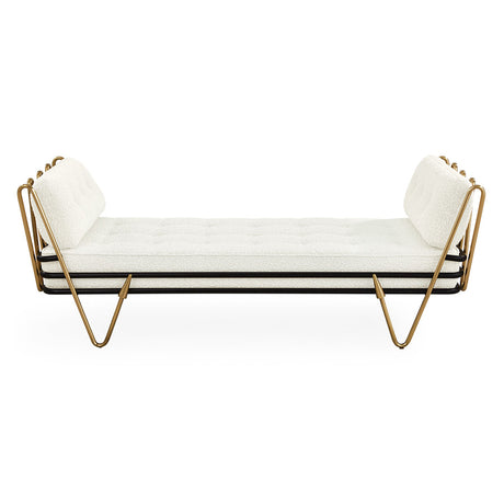 Brass Framed Bouclé Daybed | Jonathan Adler Maxime | Oroa.com